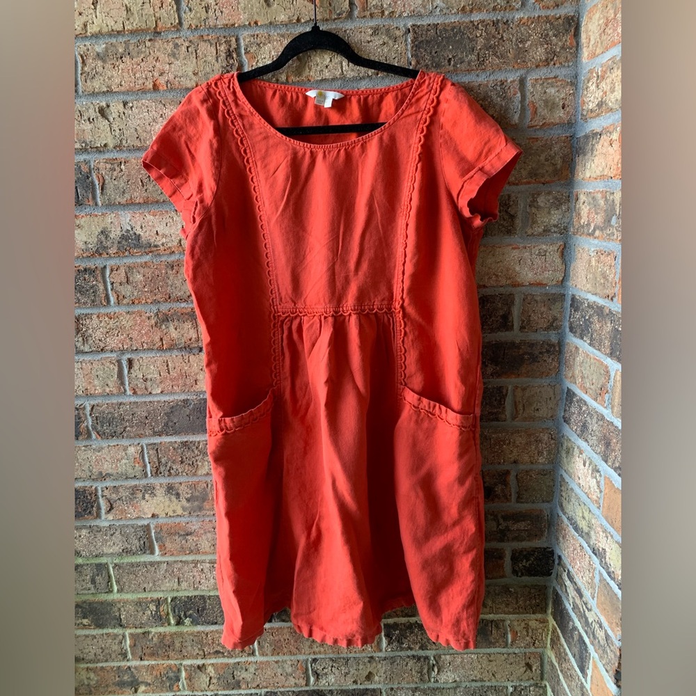 Boden red-orange dress